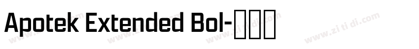 Apotek Extended Bol字体转换